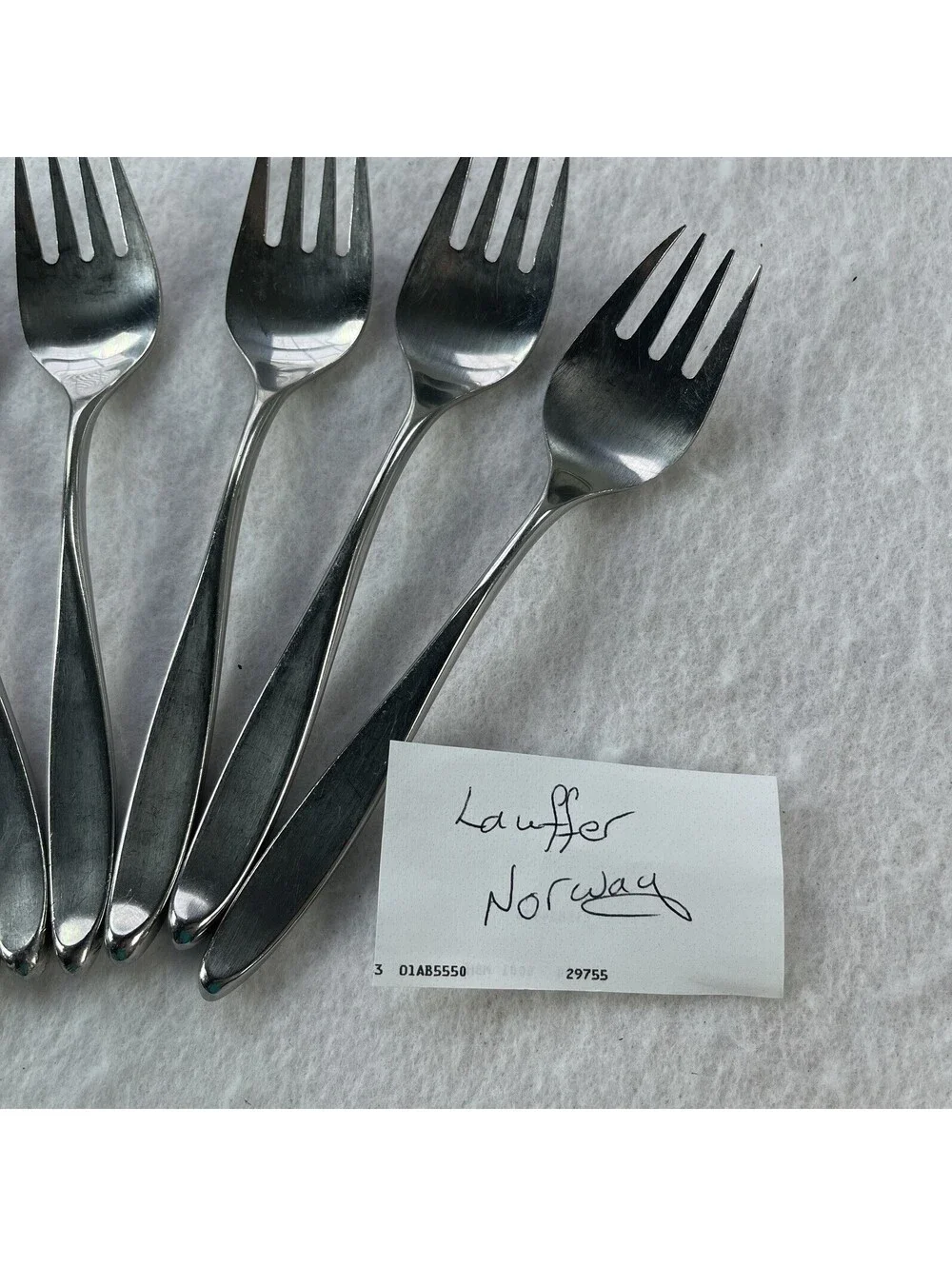 Lauffer Norway Salad Fork Set of 6 Stainless 6 1/8